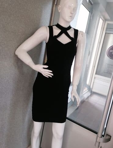 boho haljine 2023: S (EU 36), color - Black, Cocktail, With the straps — 2