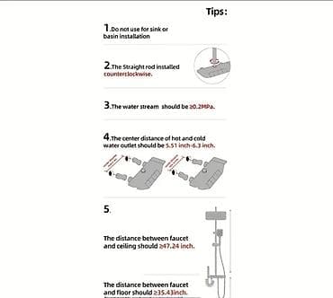 Kuhinjska oprema: Tuš sistem 4-u-1 – boja: crna - Gornja “kišna” tuš ruža 11" za širok — 5