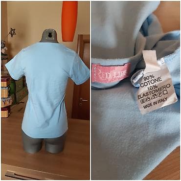 dsquared tops: Ženska majica kratkih rukava, svetloplave boje. - Veličina: L - — 2