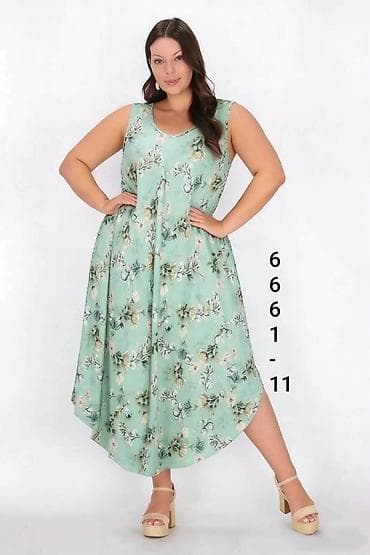 oversize haljine: Letnja haljina bez rukava, model 6661-11, u više dezena. - Kroj — 2