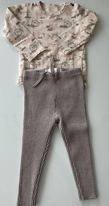 Zara zimske helanke + pamucni bodic, velicina 86, uzrast 12-18 meseci