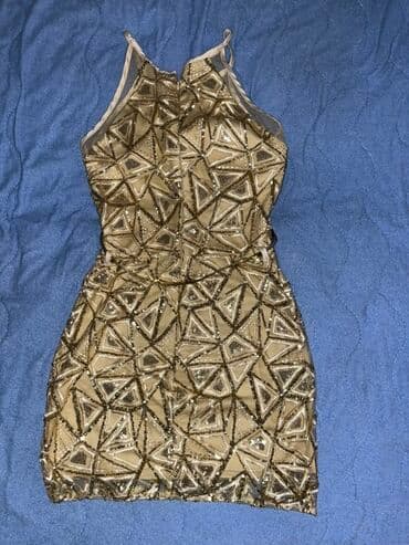 Women's Clothing: S, color - Gold, Cocktail, With the straps — 2