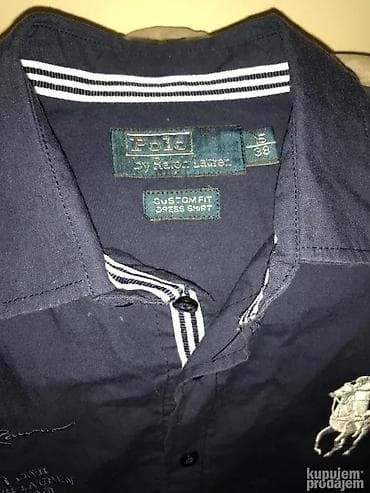 Odeća za skijanje: Original Ralph Lauren kosulja M 100% cotton Teget plava TOP Ramena — 2