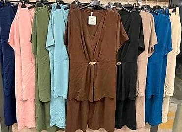 detox line: Komplet tunila i široke pantalone. - Kroj: bluza sa V-izrezom,kratkim — 6
