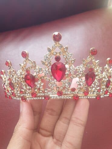 aplikator za sociva cena: Hair crown, Handmade, color - Red — 1
