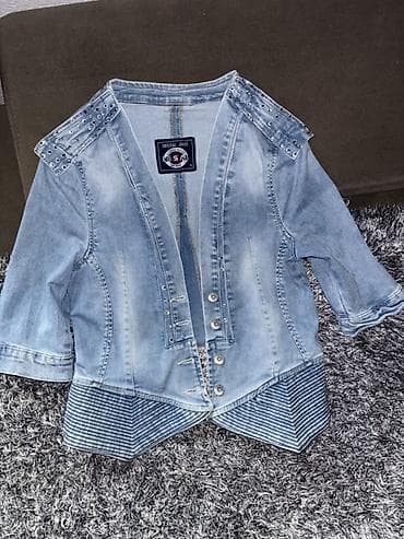 laura t: Ženska teksas jakna/blejzer – NESSAL Jeans, veličina XL - Svetloplava — 10