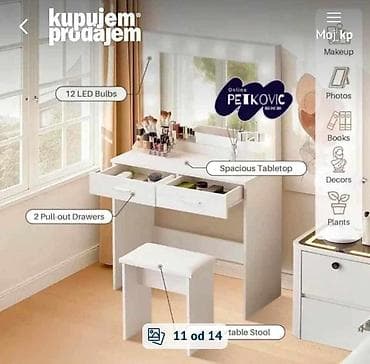 Toaletni stolovi su napravljeni od masivnog laminiranog ivera sa