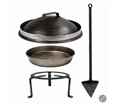 posude za meso: PREMIUM KOVANI SAČ OD ČELIKA – KOMPLET SET (3 DIMENZIJE) Podignite — 2