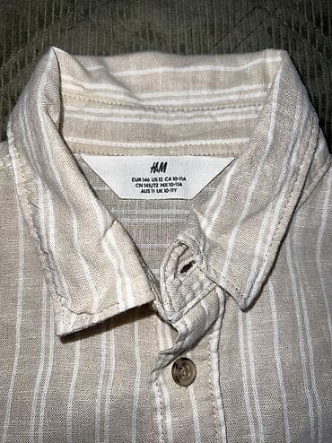 ski pantalone za devojcice: H&M lanena košulja vel.146 obučena 2-3 puta i prerasli — 3