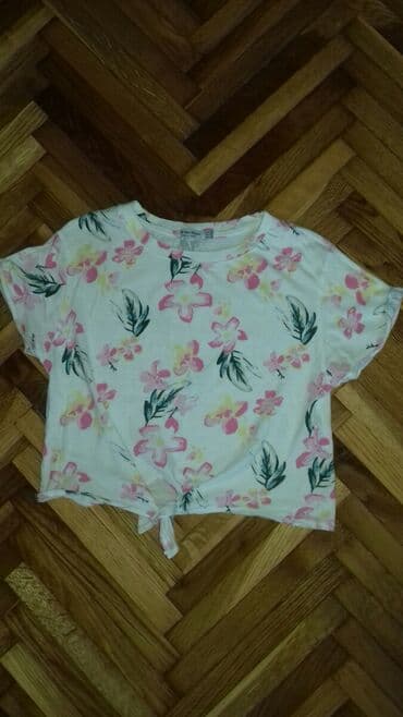 svecane pantalone i tunike: Bershka, XS (EU 34), Cvetni, bоја - Bela — 1