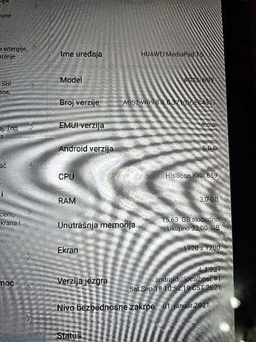 laptops and netbooks: Huawei MediaPad T5 tablet sa sim karticom potpuno ispravan baterija — 8