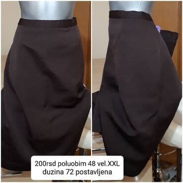 Suknje: 2XL, Midi, bоја - Crna — 1