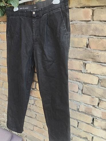 polovni rancevi: Muške farmerke – veličina L - Model: klasične ravne pantalone u crnoj — 2