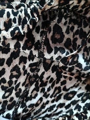 ali mekbil: Ženske pantalone sa leopard printom - Širok, ravan kroj nogavica – — 9
