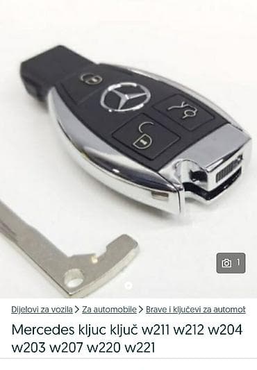 navoz za auto dimenzije: MERCEDES BENZ kljuc za C CL CLA CLS CLASS 8 — 3