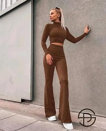 ecco ženske čizme: Dvodijelni ženski komplet – crop top i pantalone zvoncarice - Gornji — 4