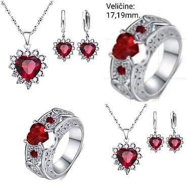 torbe m: Elegantni posrebreni set od tri nakita sa žigom S925 od hirurskog — 2