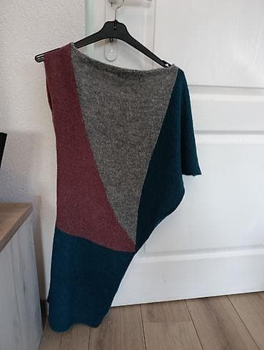 Venčanice i aksesoari: Asimetrična pletena tunika/haljina bez rukava - Model: asimetričan — 3