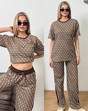 p. s. moda srbija: Damski komplet trenerke – majica kratkih rukava i ravne pantalone - — 5