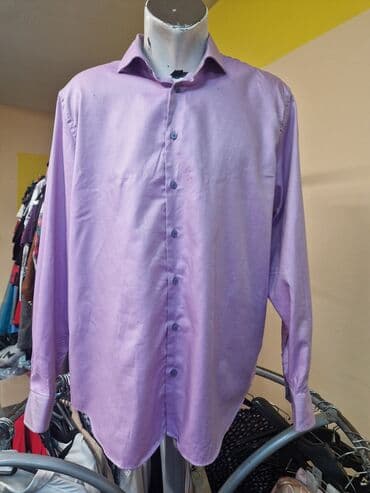 debele helanke za zimu: Košulja Na duge rukave, 2XL (EU 56), 0101 Brand, bоја - Lila, Pamuk — 1