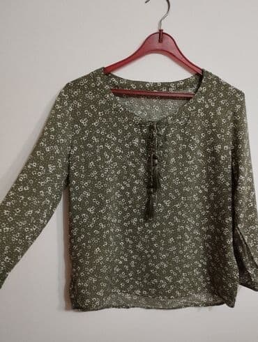 dugacke kosulje: M (EU 38), Viscose, Floral, color - Green — 3