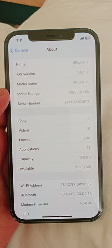 pec na drva polovne: Apple iPhone iPhone 12, 128 GB, Blue, Face ID — 4