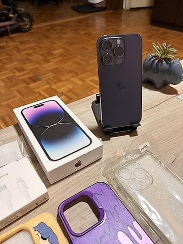 Car Electronics: Apple iPhone 14 Pro - Boja: Deep Purple - Memorija: 256gb - Battery — 1
