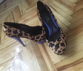 prada cipele srbija: André cipele 
leopard print/kraljevski plava (38) — 1