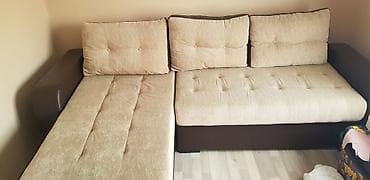Furniture: Ugaona garnitura na razvlačenje prodajem garnituru maltene nova — 1