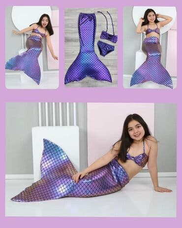 kabanice za devojcice: 🧜🏼‍♀️ Sirena trodelni kupaći kostimi 🥰 Veličine od 2 do 14 godina — 6
