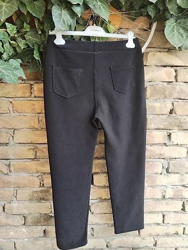 dva mammut: Crne ženske pantalone/helanke – veličina XXL - Model sa širokim — 3