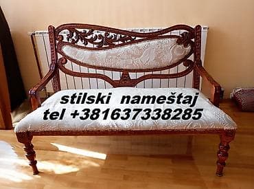 Donji delovi trenerke: Stilska kafe garnitura,puno drvo.Novo — 2