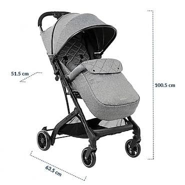 kolica per bebe: Kišobran kolica MILEY dark grey – Kikka Boo Šifra proizvoda: KKB3 — 2
