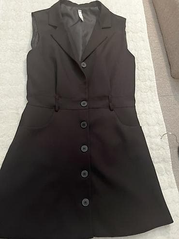 marella haljine: Crna bezrukavna sako-haljina/duži prsluk Dolce Vita - Klasična crna — 2