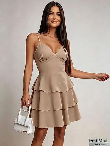 minic odeca: ✅Elegantna ženska haljina na tanke bretele – Emi Moda, Made in Italy — 6