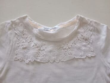 svecane bele haljine: Round neck, Short sleeve, 104-110 — 2