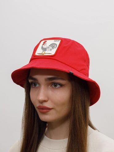 Hats: M (57), Cotton, color - Red — 3