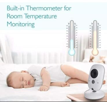 smart decija kamera: Bebi monitor sa kamerom za nadzor i termometrom 3,2 LCD ekran 7799 din — 2