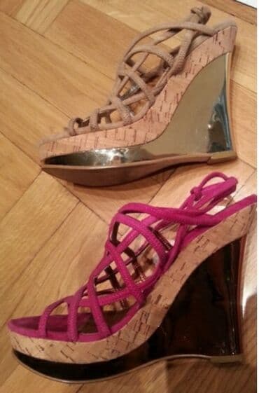 zenske sandale zlatne: Sandale, Nine West, 37.5 — 1