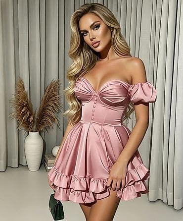 Dresses: 🎗️ Haljinica – 3700 din - Kratka svečana haljinica A-kroja sa — 3