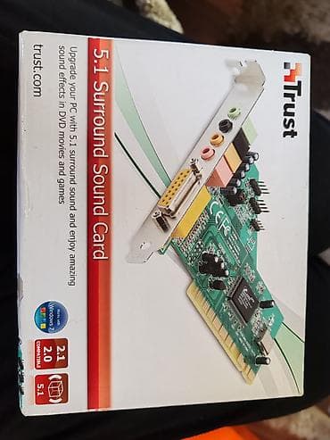 blutut za automobile: **Trust 5.1 Surround Sound Card – PCI zvučna kartica** PCI zvučna — 1