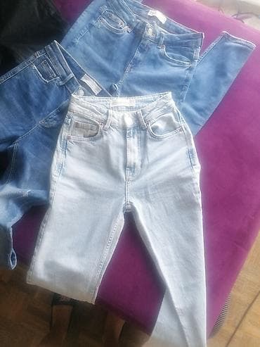 kickers obuca: Farmerke lot 2000, Stradivarius farmerke xs 32 noseno par puta svetle — 9