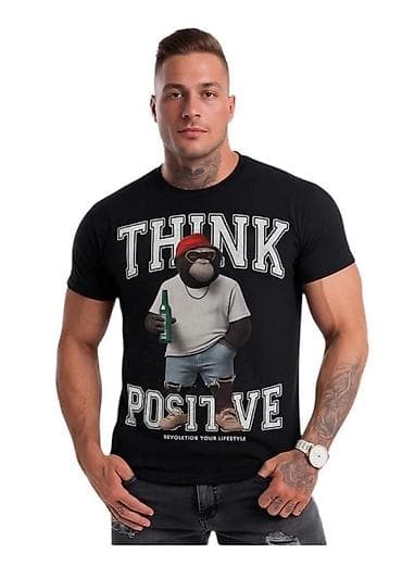 nike majice: Muške grafičke majice sa printom - Model 1: Born to Win – tamna — 3