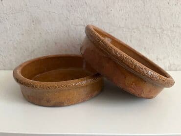 Set od 2 plitke okrugle zemljane posude (terakota) - Materijal na lalafo.rs Set od 2 plitke okrugle zemljane posude (terakota) - Materijal