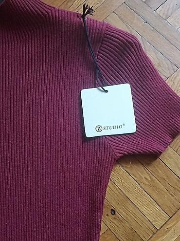 kupujem sat: Rebrasta bordo haljina - Univerzalna za S/M/L puna elastina - Model — 2