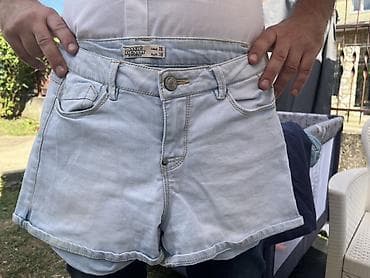 ltb jeans: Ženske teksas šorts suknja (skort) – svetlo plavi “washed” izgled. - — 1