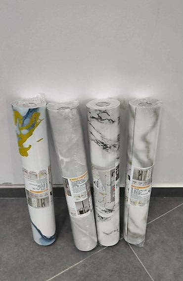 simpo komode i vitrine: Samolepljiva zidna obloga – mermer dezén 60cm x 3m Prodajem — 3