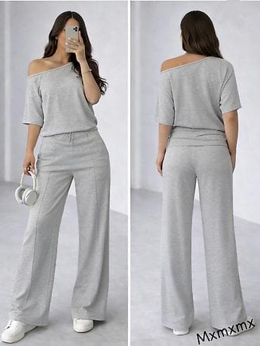 Sweatsuit Sets: Zenski komplet – ležerni komplet sa širokim nogavicama
2200 din — 4