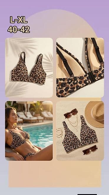 stikle sa platformom: Leopard bikini – gornji deo sa trokutastim korpama i širokom — 1