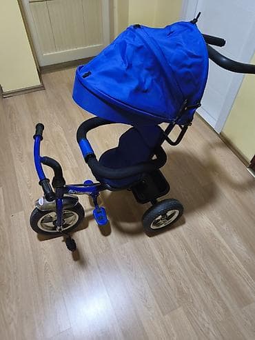 oprema za tekvondo za decu: Dečji tricikl sa rukohvatom za guranje - Boja: plava - Podesiva — 2